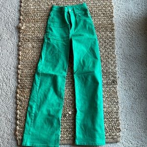 H&M | Wide Leg Green Pants